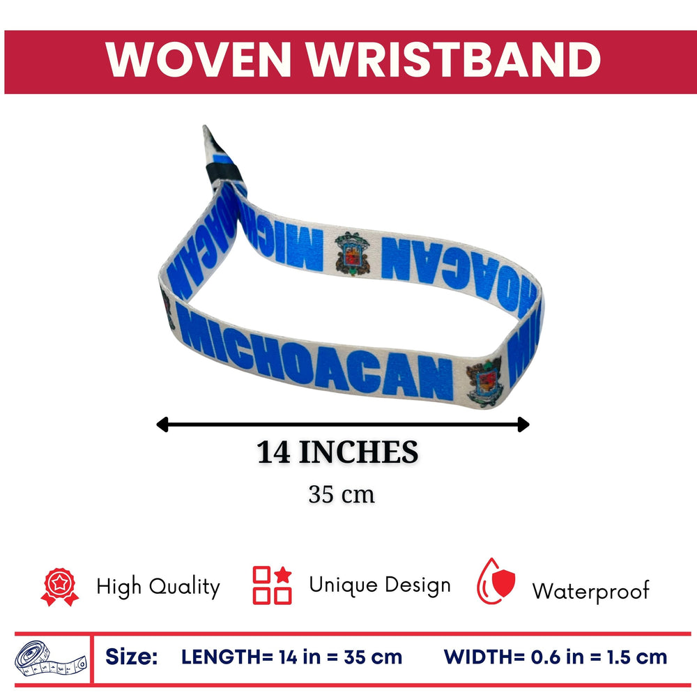 Woven Wristband - Shield of Michoacán - Mexico - P2558