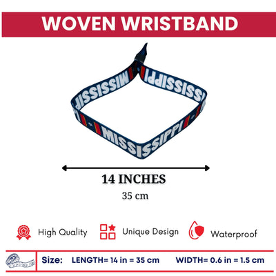 Woven Wristband – State Flag Mississippi – USA – P1984