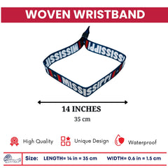 Woven Wristband – State Flag Mississippi – USA – P1984