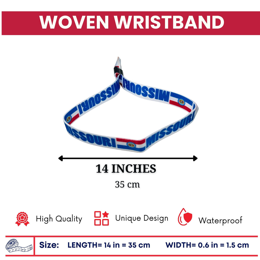 Woven Wristband – State Flag Missouri – USA – P1982