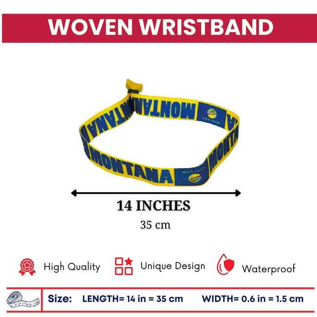Woven Wristband – State Flag Montana – USA – P1957