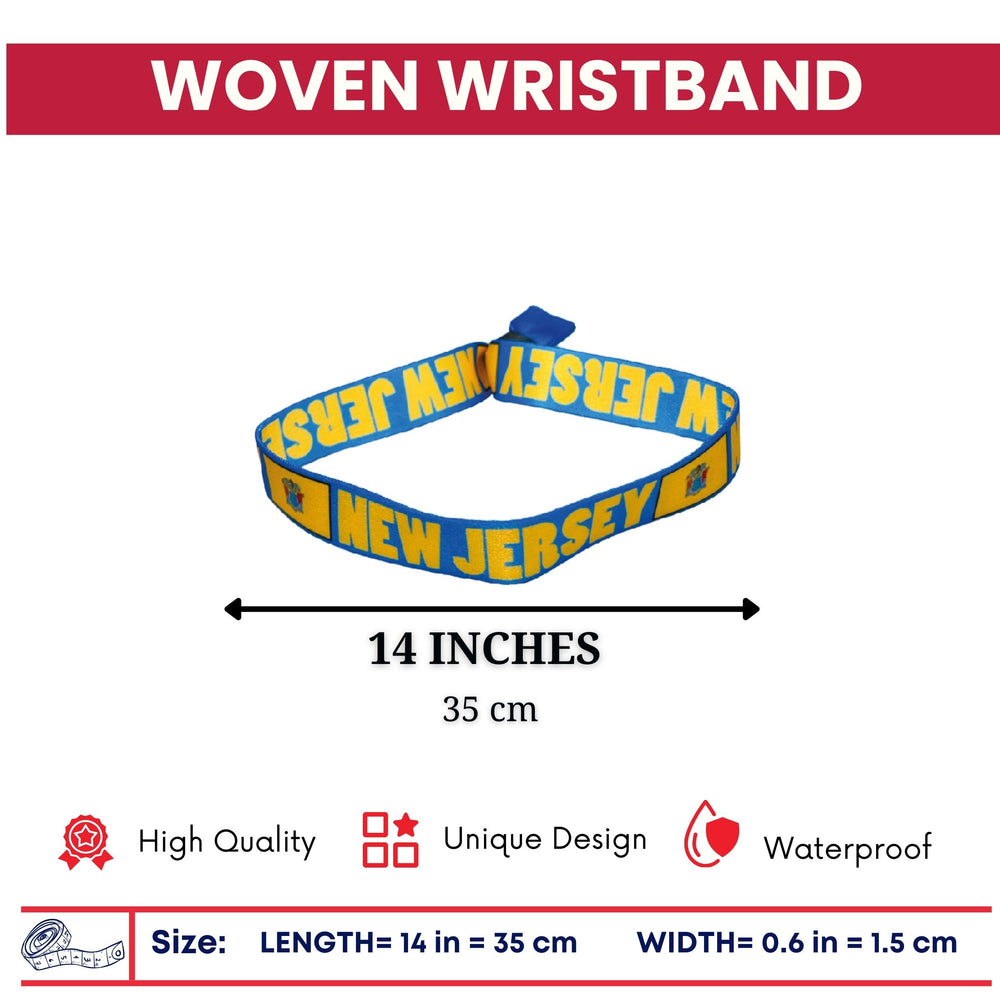 Woven Wristband – State Flag New Jersey – USA – P1980