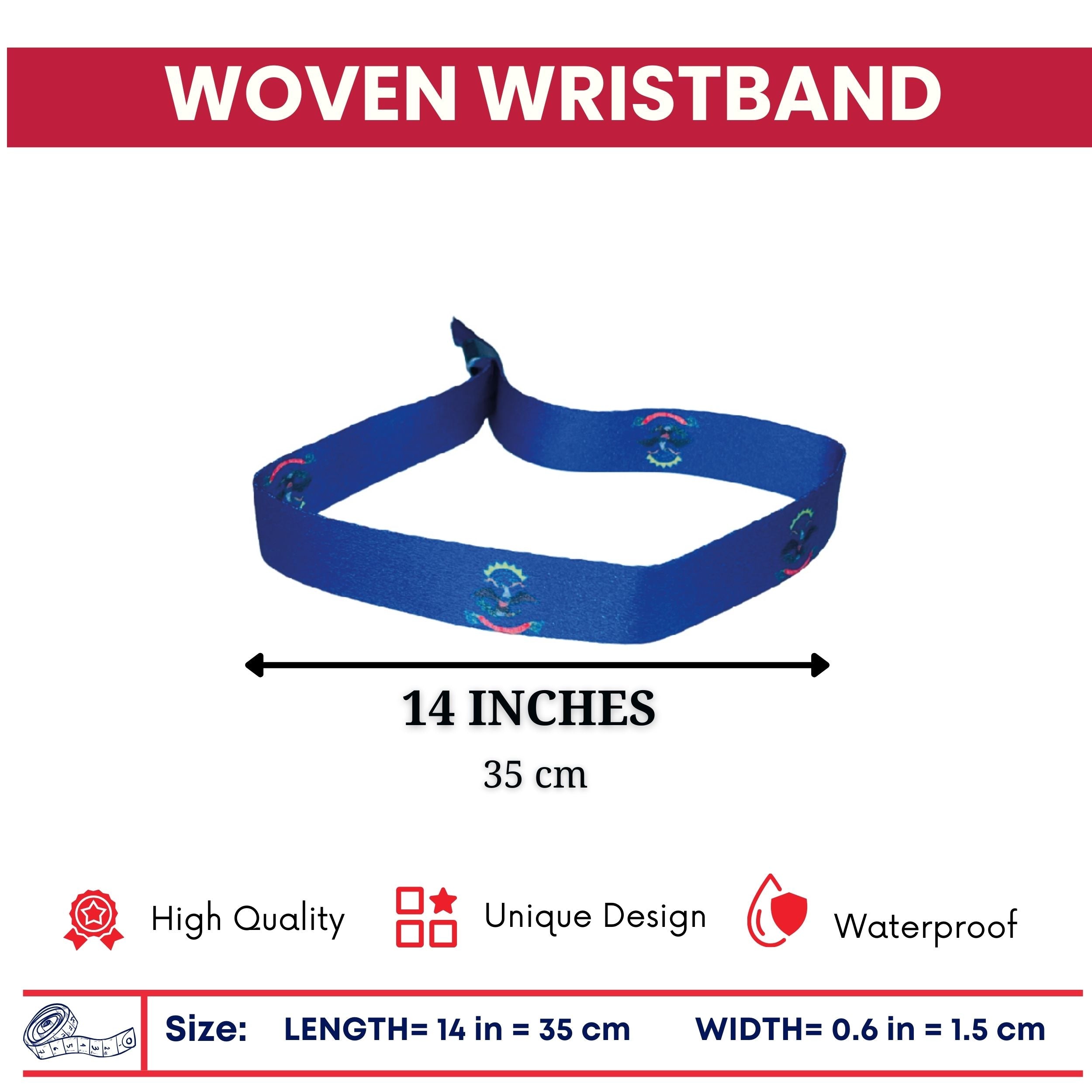 Woven Wristband – State Flag North Dakota – USA – P1964