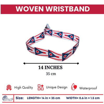 Woven Wristband – State Flag Ohio – USA – P1978