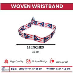 Woven Wristband – State Flag Ohio – USA – P1978