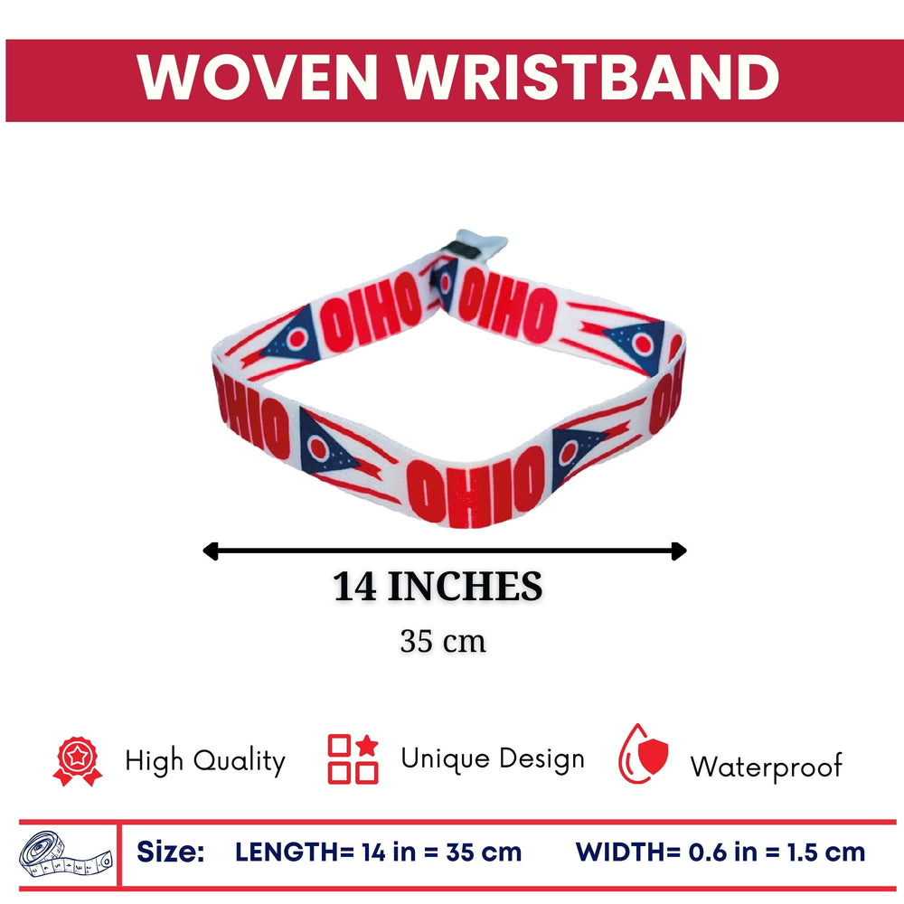 Woven Wristband – State Flag Ohio – USA – P1979