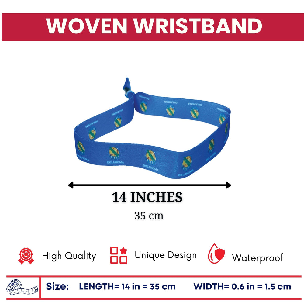 Woven Wristband – State Flag Oklahoma – USA – P1962