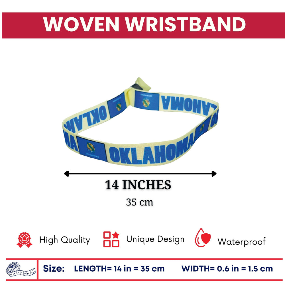 Woven Wristband – State Flag Oklahoma – USA – P1963