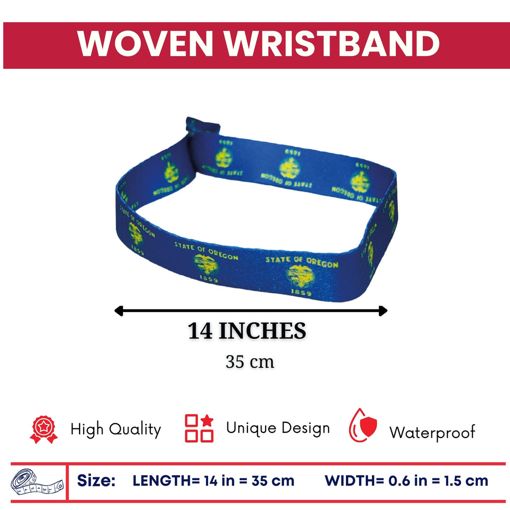 Woven Wristband – State Flag Oregon 1859 – USA – P1960
