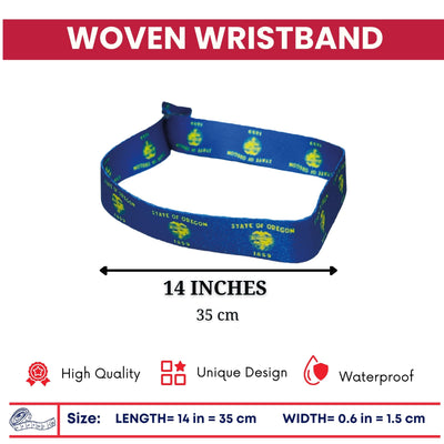 Woven Wristband – State Flag Oregon 1859 – USA – P1960
