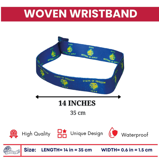 Woven Wristband – State Flag Oregon 1859 – USA – P1960