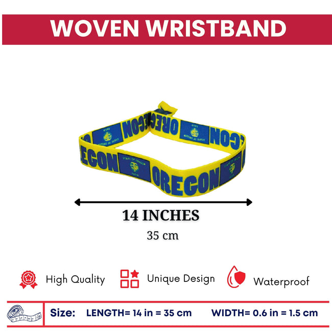 Woven Wristband – State Flag Oregon – USA – P1961