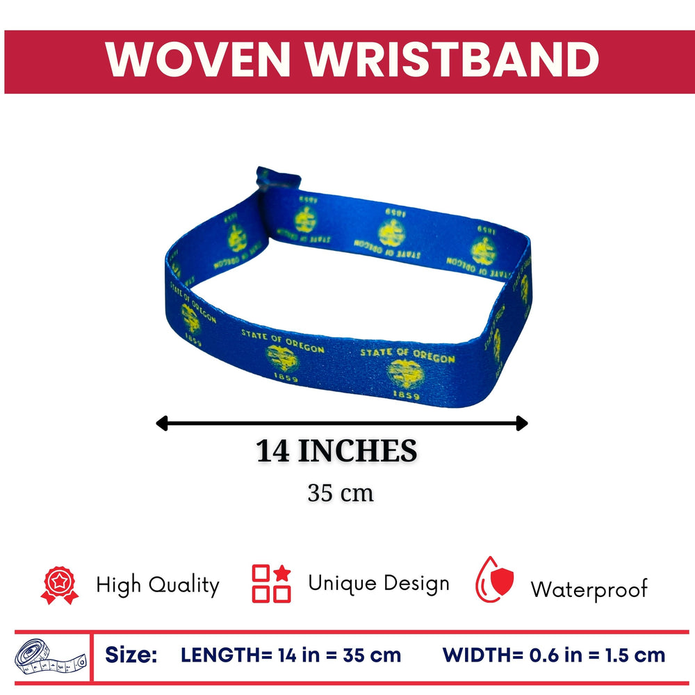 Woven Wristband – State Flag Oregon – USA – P1976
