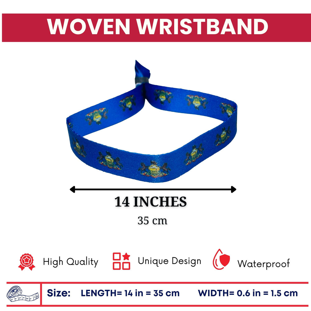 Woven Wristband - State Flag Pennsylvania – USA – P1958