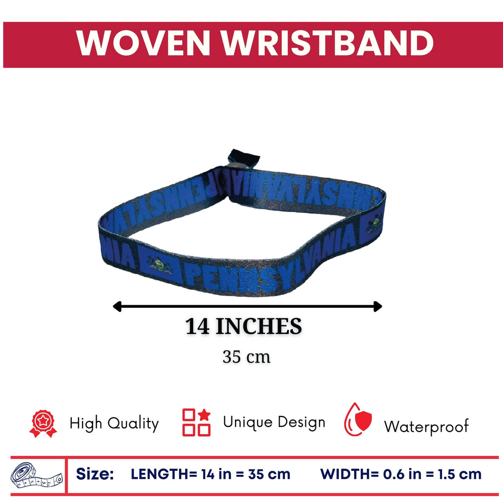 Woven Wristband – State Flag Pennsylvania – USA – P1959