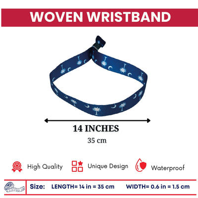 Woven Wristband – State Flag South Carolina – USA – P1953