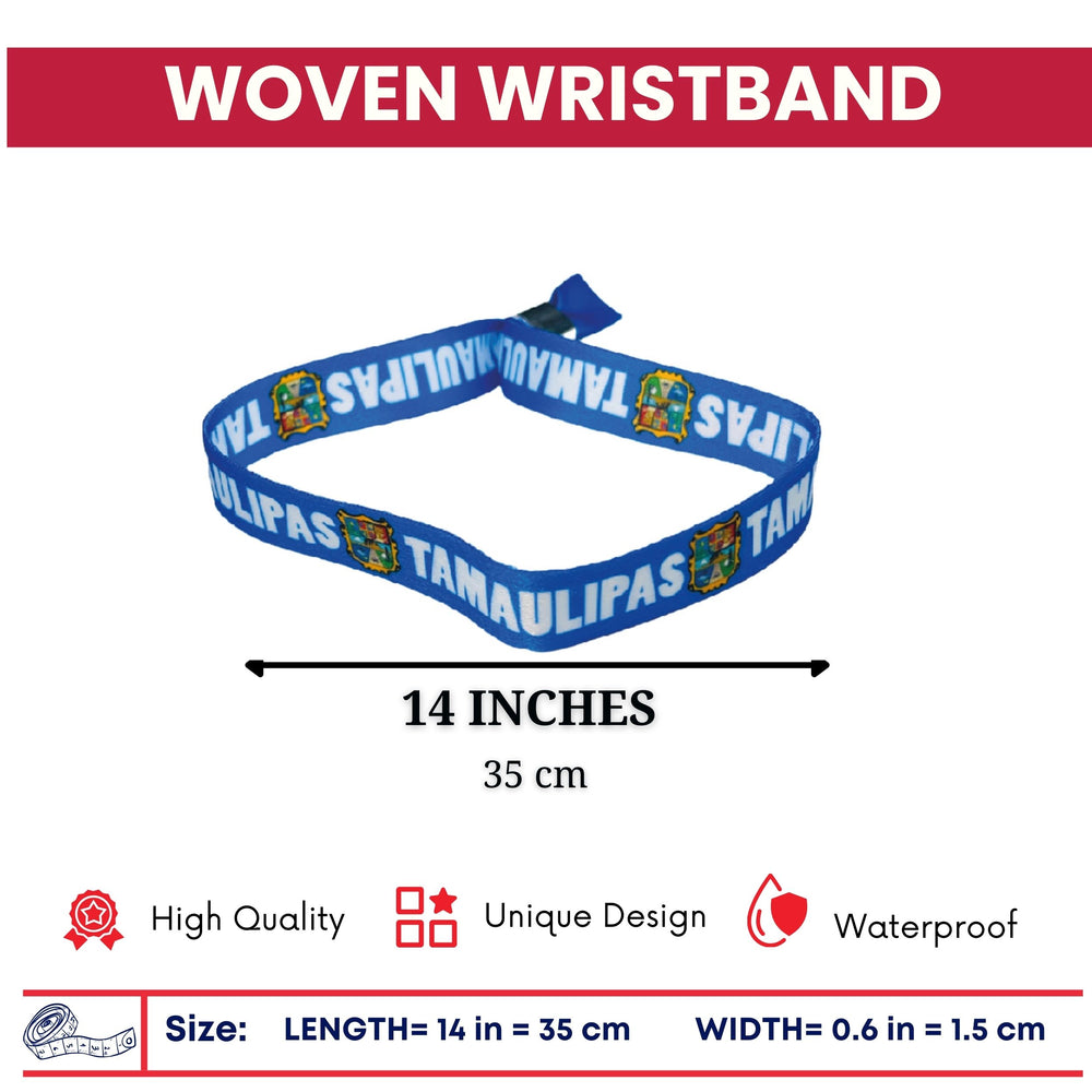 Woven Wristband - Shield of Tamaulipas - Mexico - P2613