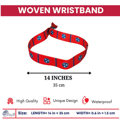 Woven Wristband – State Flag Tennessee – USA – P1949
