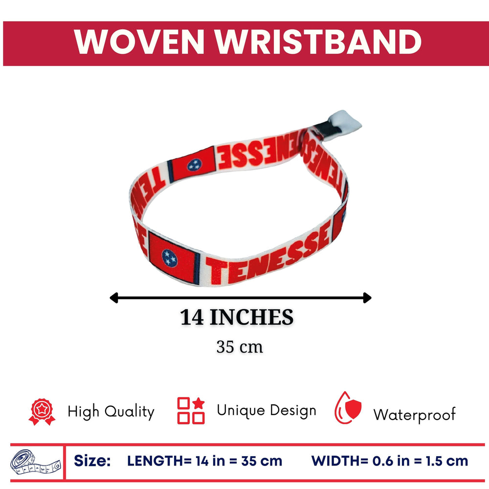 Woven Wristband – State Flag Tennessee – USA – P1950