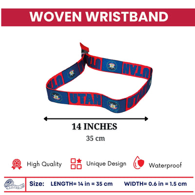 Woven Wristband – State Flag Utah – USA – P1946