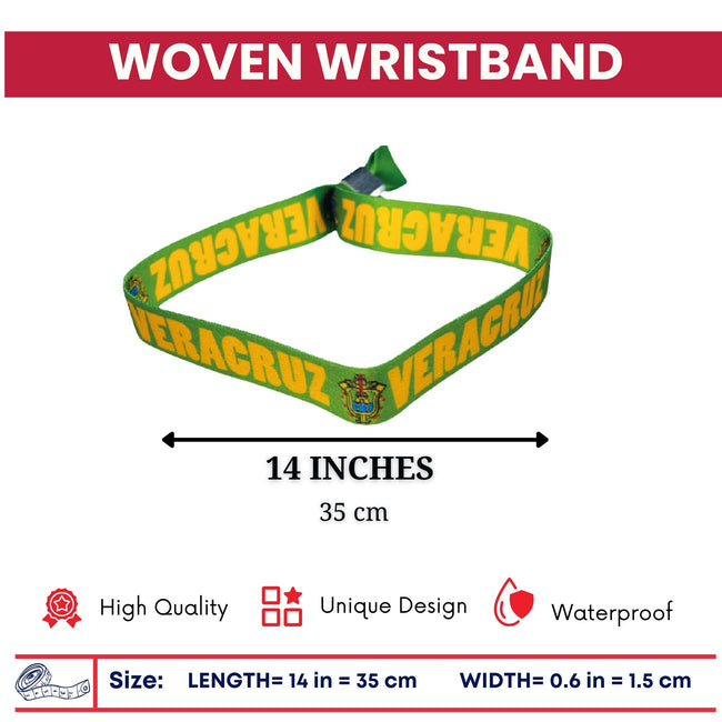 Woven Wristband - Shield of Veracruz – Mexico - P2617