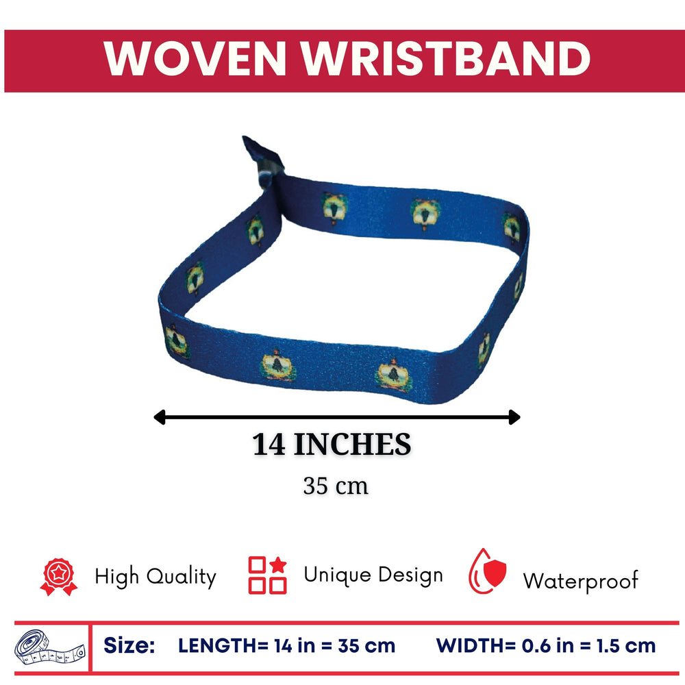 Woven Wristband - State Flag Vermont - USA - 1943