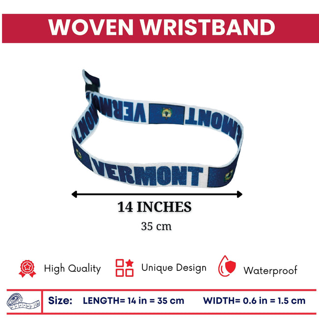 Woven Wristband – State Flag Vermont – USA – P1944