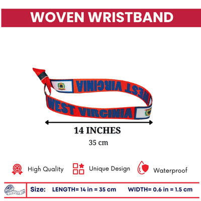 Woven Wristband – State Flag West Virginia – USA – P1938