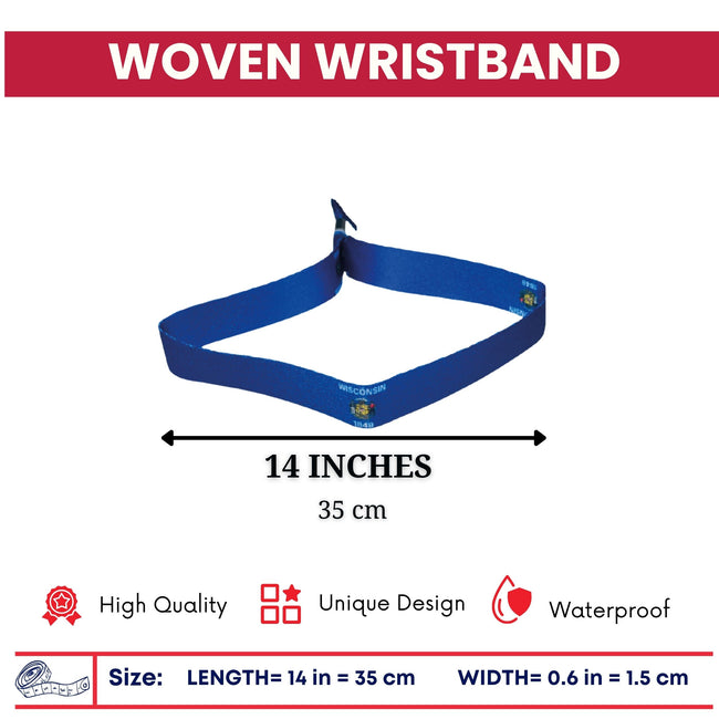 Woven Wristband – State Flag Wisconsin – USA – P1935