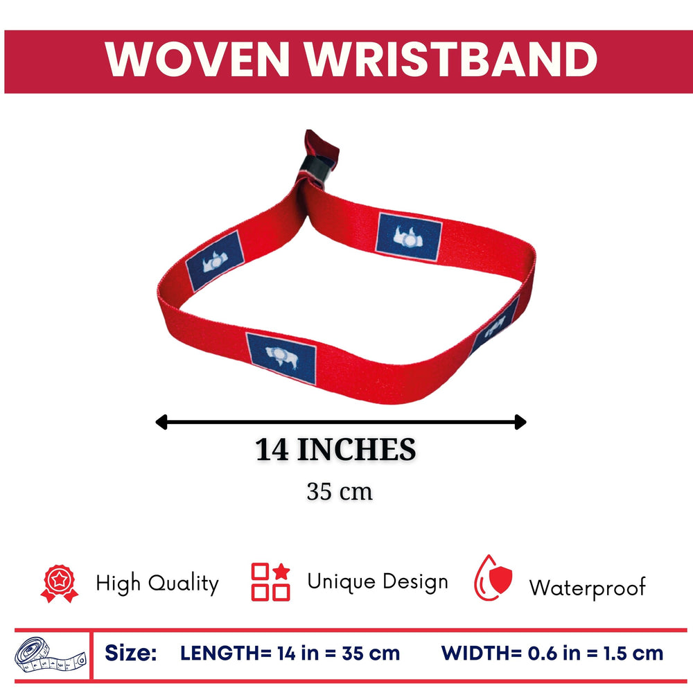 Woven Wristband – State Flag Wyoming – USA – P1933