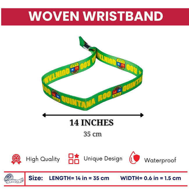 Woven Wristband - Shield of Quintana Roo - Mexico - P2571