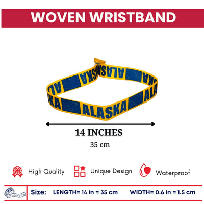 Woven Wristband - State Flag Alaska - USA - P1896
