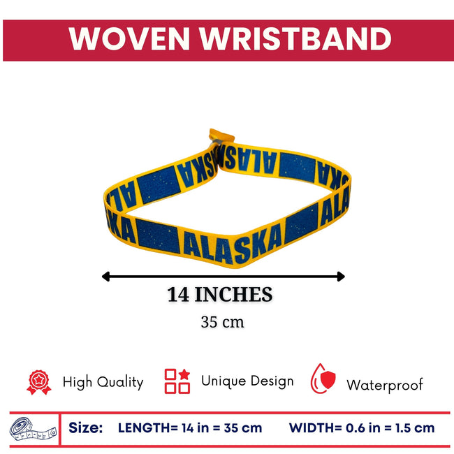 Woven Wristband - State Flag Alaska - USA - P1896
