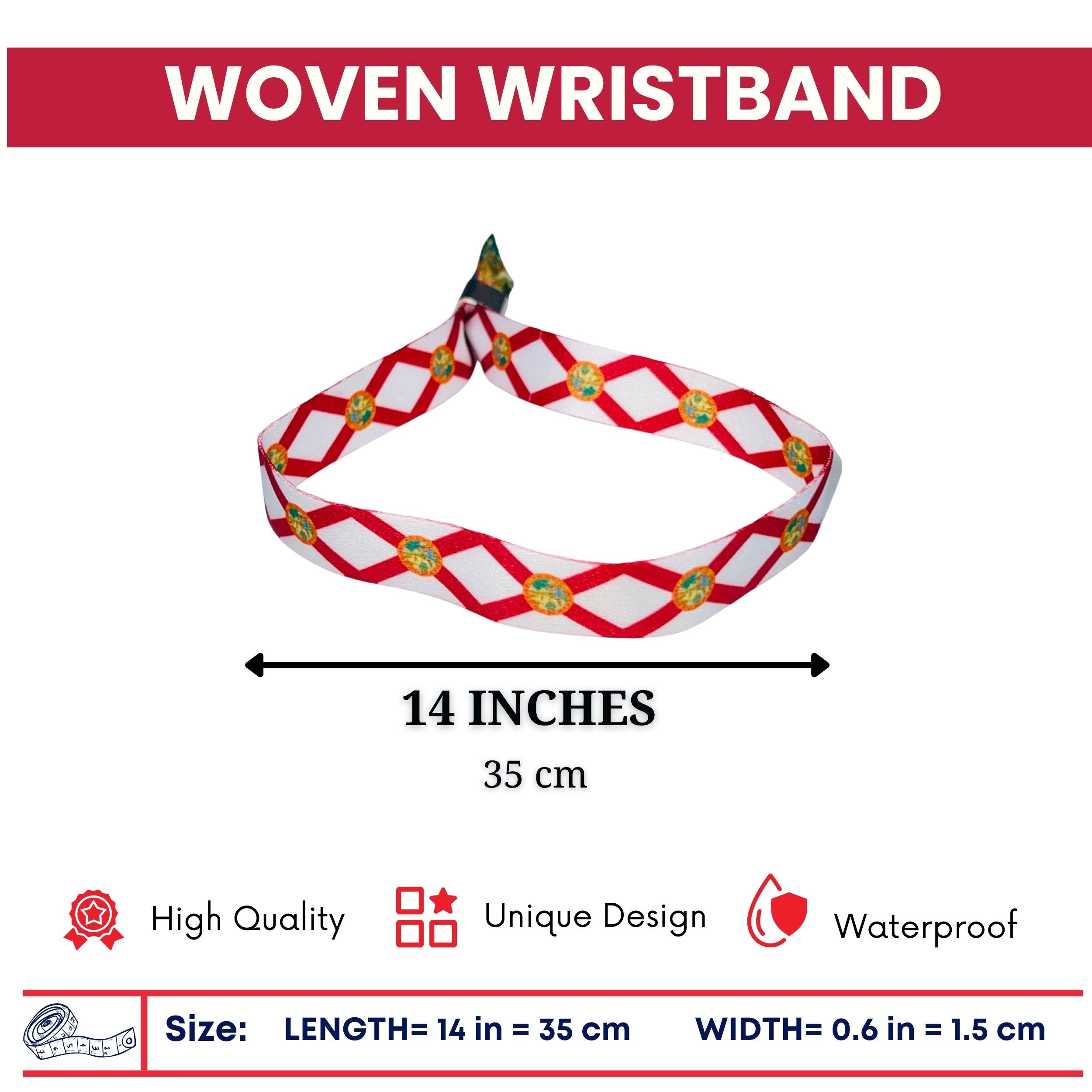 Woven Wristband – State Flag Florida – USA – P1913