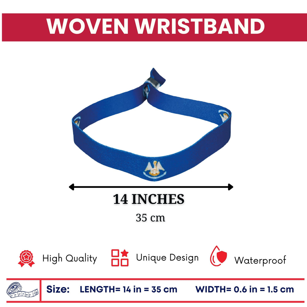 Woven Wristband – State Flag Louisiana – USA – P1902