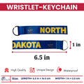 WRISTLET KEYCHAIN - STATE FLAG NORTH DAKOTA - USA K106 |  Flag Keychain for Keys, ID Badge Holder, Phone, and More | Perfect for Badges & ID Holders - WORLDWIDE SOUVENIRS	