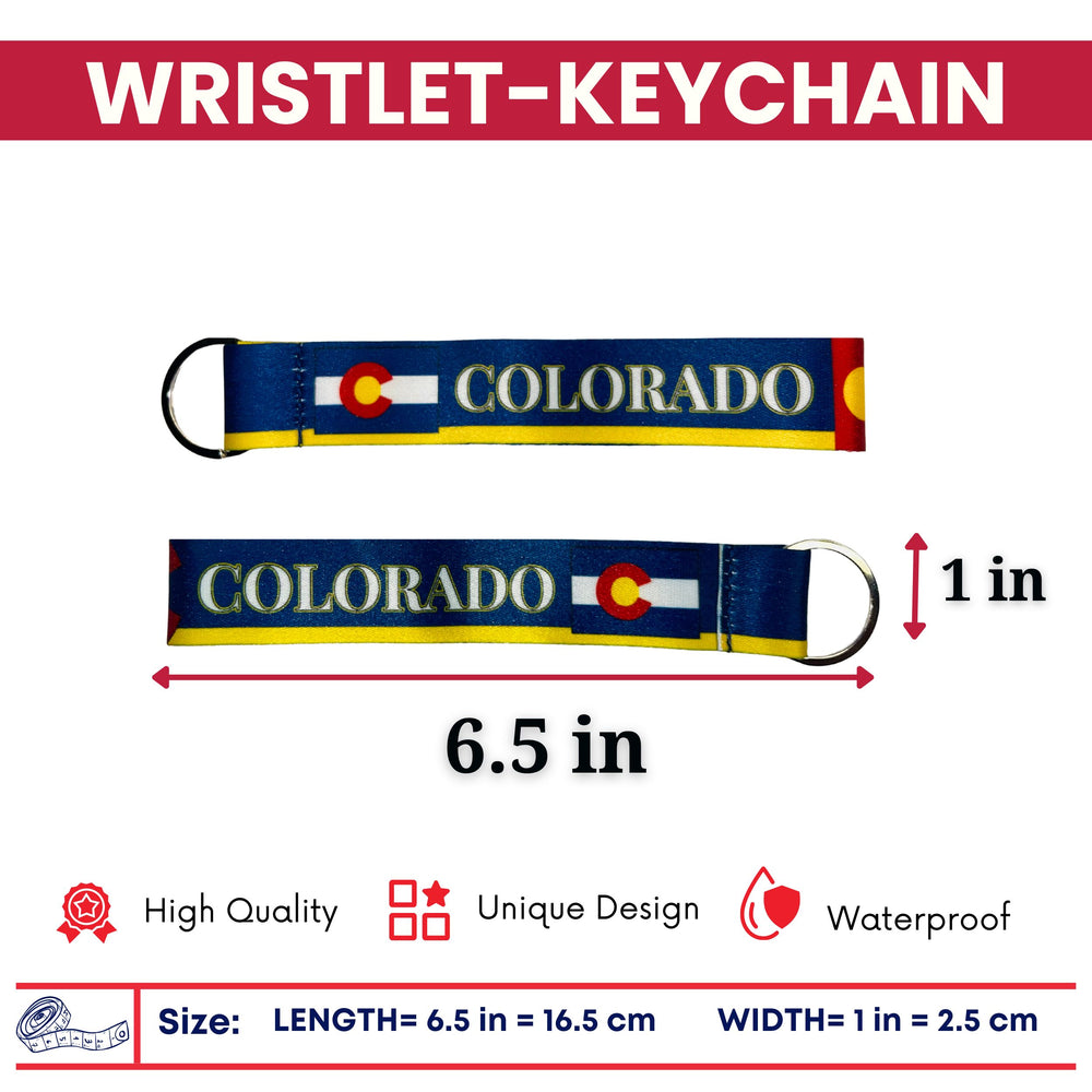 Wristlet Keychain - State Flag Colorado - USA - K065