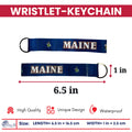 Wristlet Keychain - State Flag Maine - USA - K089