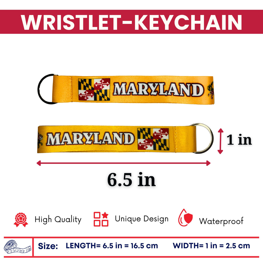 Wristlet Keychain - State Flag Maryland - USA - K090