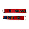 WRISTLET KEYCHAIN - STATE FLAG MISSISSIPPI - USA K080