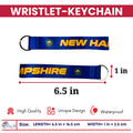 WRISTLET KEYCHAIN - STATE FLAG NEW HAMPSHIRE - USA K084 |  Flag Keychain for Keys, ID Badge Holder, Phone, and More | Perfect for Badges & ID Holders - WORLDWIDE SOUVENIRS	