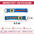 WRISTLET KEYCHAIN - STATE FLAG NEW JERSEY - USA K085 |  Flag Keychain for Keys, ID Badge Holder, Phone, and More | Perfect for Badges & ID Holders - WORLDWIDE SOUVENIRS	