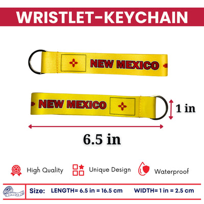 Wristlet Keychain - State Flag New Mexico - USA - K086