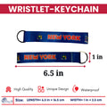 WRISTLET KEYCHAIN - STATE FLAG NEW YORK - USA K087 |  Flag Keychain for Keys, ID Badge Holder, Phone, and More | Perfect for Badges & ID Holders - WORLDWIDE SOUVENIRS	