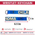 WRISTLET KEYCHAIN - STATE FLAG OKLAHOMA - USA K108 | Flag Keychain for Keys, ID Badge Holder, Phone, and More | Perfect for Badges & ID Holders - WORLDWIDE SOUVENIRS	