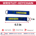 WRISTLET KEYCHAIN - STATE FLAG OREGON - USA K109 |  Flag Keychain for Keys, ID Badge Holder, Phone, and More | Perfect for Badges & ID Holders - WORLDWIDE SOUVENIRS	