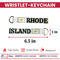 WRISTLET KEYCHAIN - STATE FLAG RHODE ISLAND - USA K093 |  Flag Keychain for Keys, ID Badge Holder, Phone, and More | Perfect for Badges & ID Holders - WORLDWIDE SOUVENIRS	