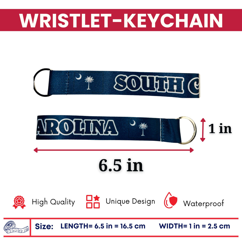 Wristlet Keychain - State Flag South Carolina - USA - K094