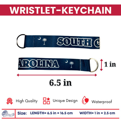 Wristlet Keychain - State Flag South Carolina - USA - K094