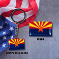 Arizona flag, Enamel pin, Flag Keychain, Adorable Collections State Flags, United States Emblem Flags, Keychains, Cute pins, Limited Edition - WORLDWIDE SOUVENIRS	